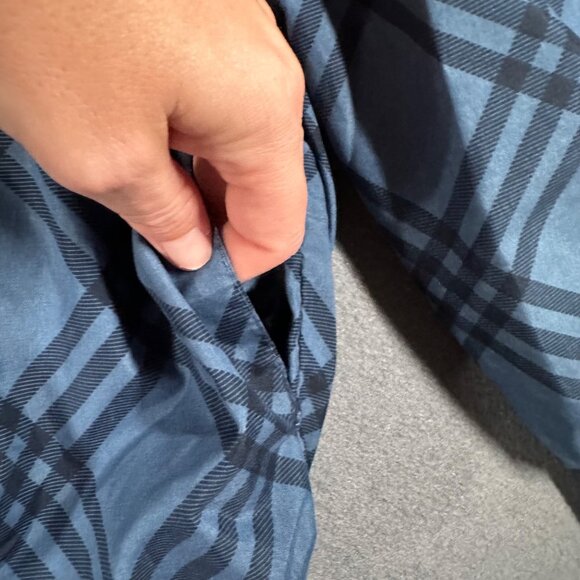 Sunderland of Scotland Cygnet Ladies L Blue Plaid Pullover Weatherbeater 1/4 Zip - Picture 7 of 14